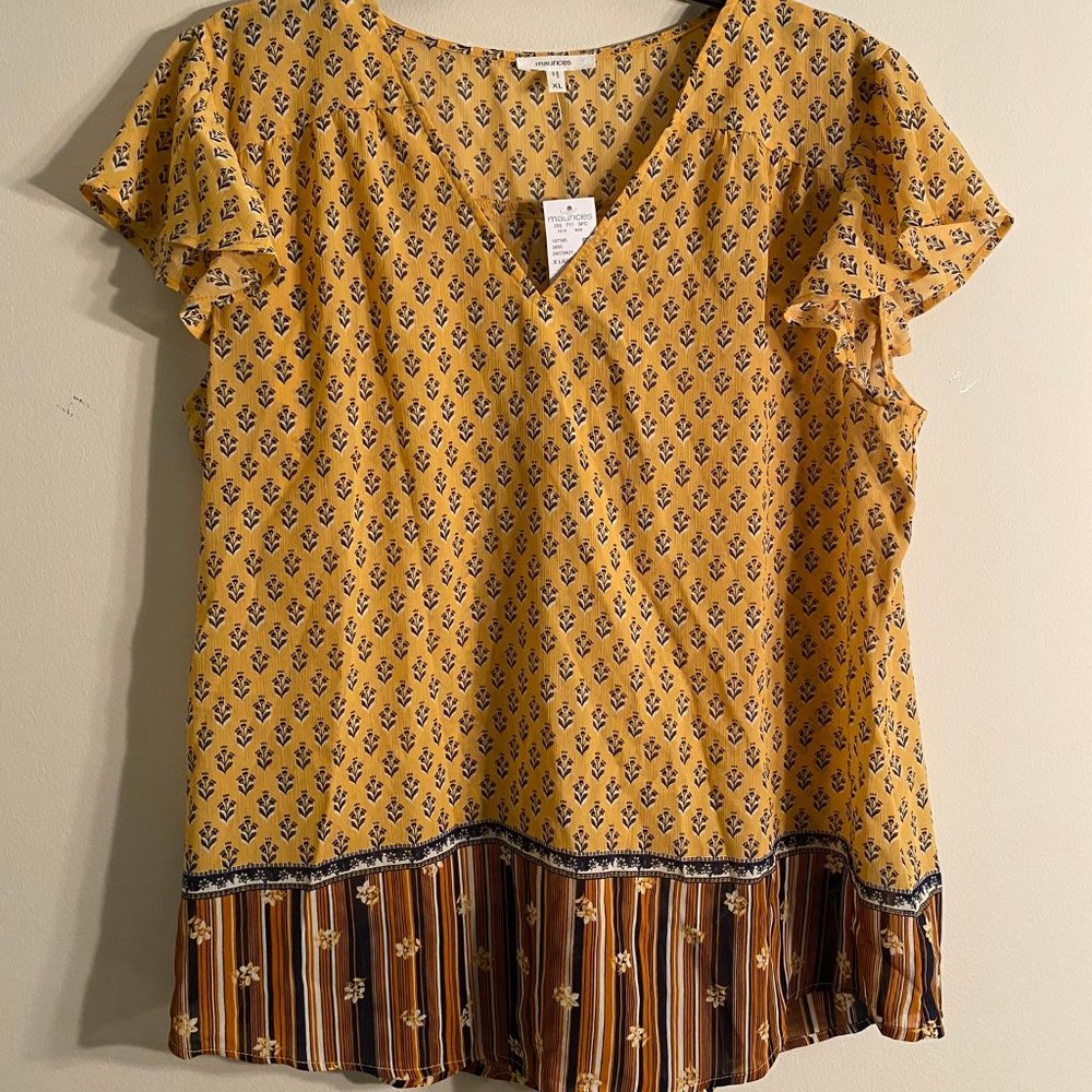 Maurices Yellow Top NWT SzXL